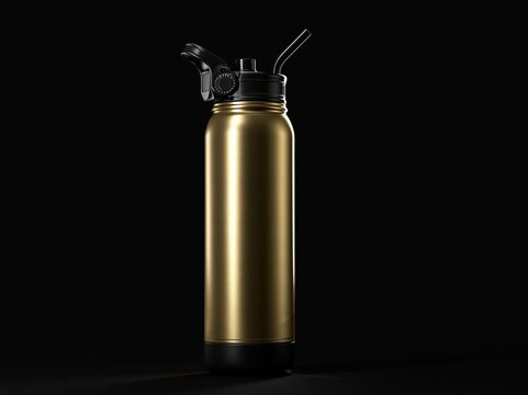 black golden water bottle 