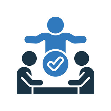 Mediation Icon Glyph Two Color Style