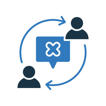 Negative Exchange Icon Glyph Two Color Style