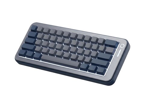 Modern wireless mechanical keyboard featuring sleek dark grey metallic keycap design