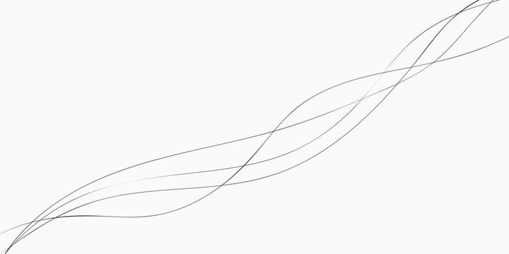 Line art abstract vector illustration. Wavy lines.