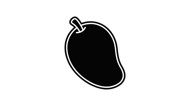 Vector illustration of mango fruit icon on a transparent background