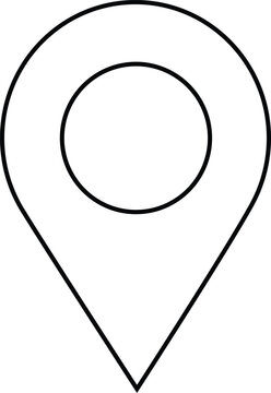 Map Pointer Location Pin Navigation Outline Icon