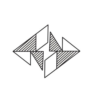 Geometric Abstract Design with Stripes