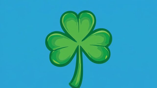 Shamrock pattern animation with blue and black stripes for St. Patrick's Day celebrations