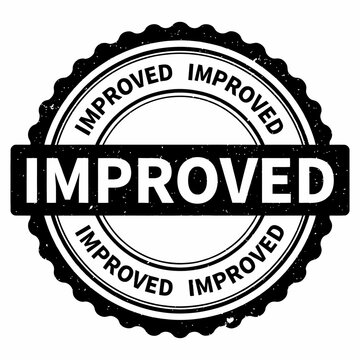 Improved Circular Black And White Stamp Graphic Design Element