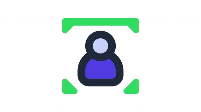 AI Detection Icon with Scanning Frame and Object Recognition
