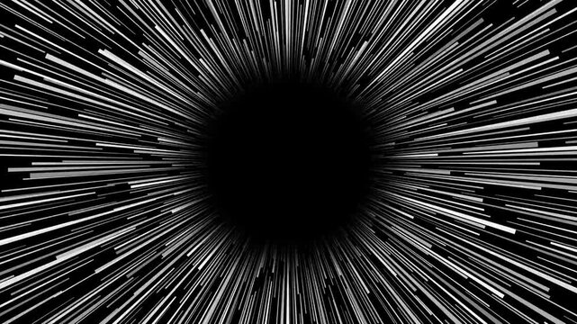 Fast Moving White Lines Warp Speed Background Loop