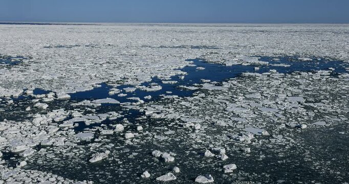 能取岬からオホーツク海の流氷