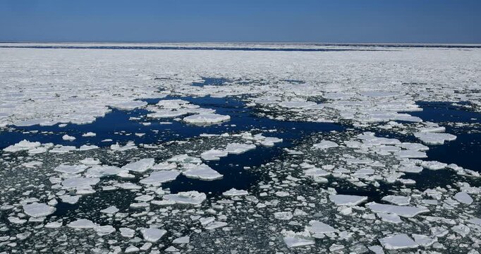 能取岬からオホーツク海の流氷
