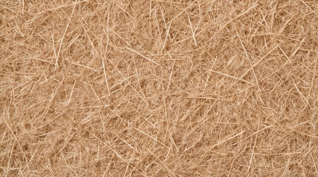 Close up of natural brown hemp or flax fiber texture