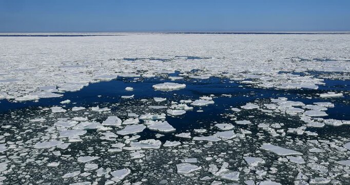 能取岬からオホーツク海の流氷