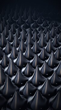 Ferrofluid spikes form in dark liquid