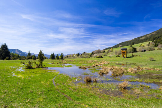 Nature reserve Meandre Luznanky near Liptovska Luzna, Low Tatras, Slovakia