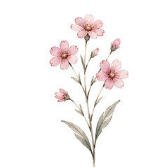 Fototapeta premium branch of pink cherry blossom