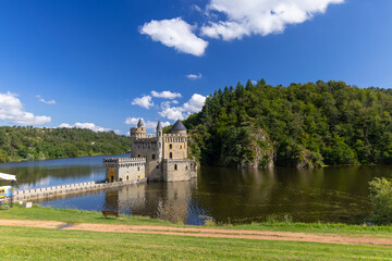Water castle Chateau de la Roche, Auvergne-Rhone-Alpes, Loire department, France © Richard Semik