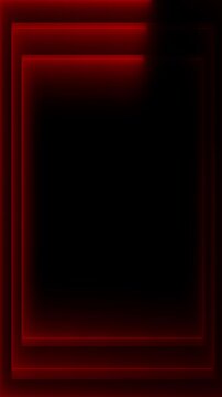 Red neon rectangular frame on black background Red neon rectangular frame futuristic digital border Red neon rectangular frame abstract technology background animation