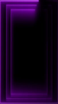 Purple neon rectangular frame on black background Purple neon rectangular frame futuristic digital border Purple neon rectangular frame abstract technology background
