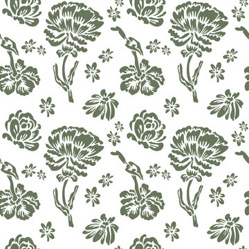 All over dense carnation floral pattern background