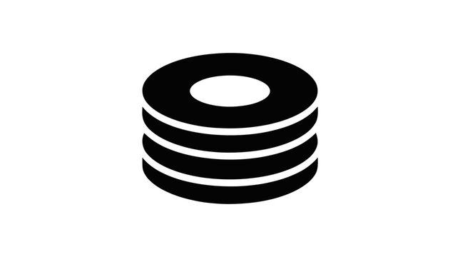 Vector illustration of stack of rings on a transparent background