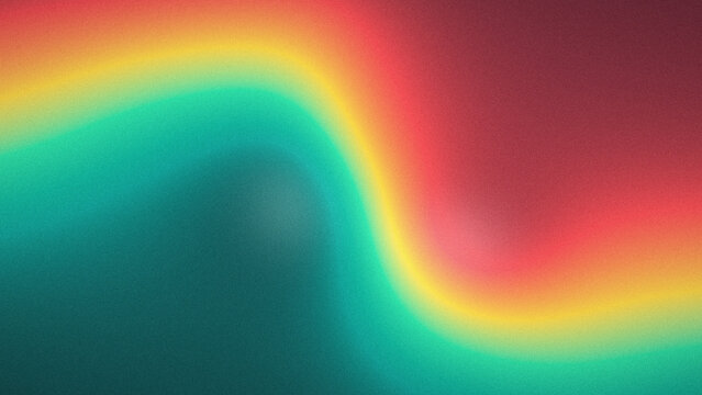 Tropical Aqua Coral Neon Curve for Summer Music Festival Poster and Fashion Print