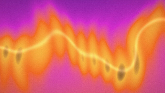 Golden Neon Soundwave on Magenta for Electronic Music Festival Poster and Album Art