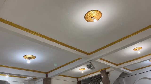 Modern Gypsum Ceiling Design with Warm Lighting