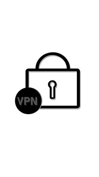Vpn lock icon animation on white background White vpn lock icon digital security Vpn lock icon technology graphic on white background for privacy