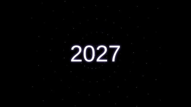 Motion of the Year 2027 Digital Countdown New Year Celebration Video.
