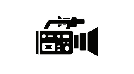 Fototapeta premium Vector illustration of professional video camera film production icon vector on a transparent background