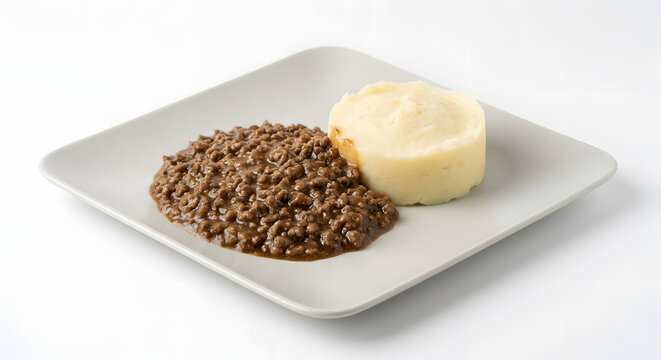 Fein gehacktes Rindfleisch mit gebundener Sauce