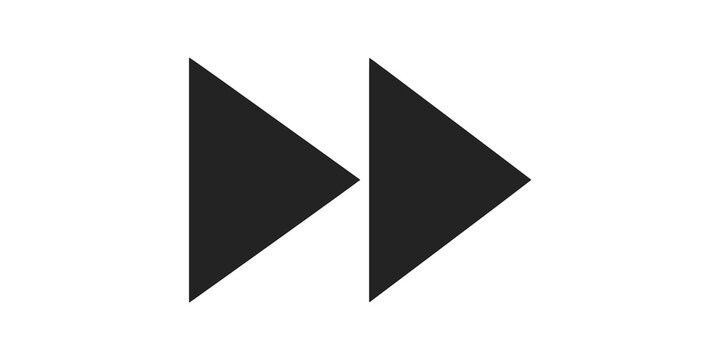 Black fast forward icon with two triangles for media player control.