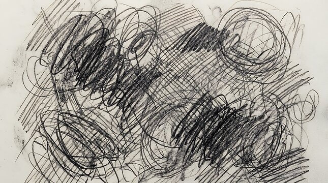 Abstract Charcoal Hand Drawn Pencil Scribbles and Graphite Hatching Texture on White Paper pencil scribbles graphite sketch drawing hand drawn abstract texture paper line lines stroke charcoal black