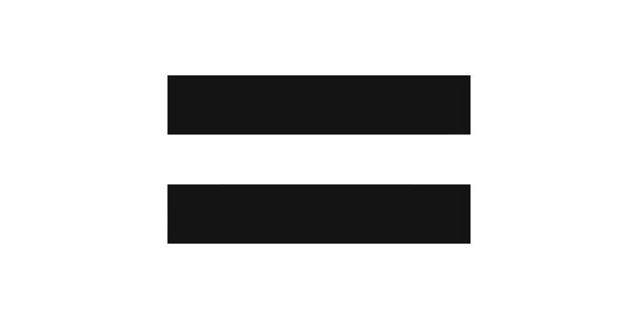 Parallel black rectangular bars icon for equality mathematical symbol use.