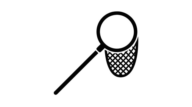 Vector illustration of butterfly net icon on a transparent background