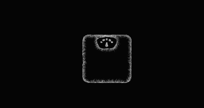 Sketch bathroom scale icon animation - smooth progressive reveal