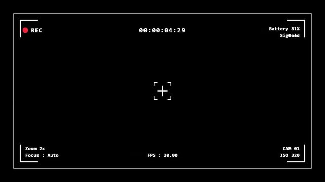 CCTV dashboard interface Recording Frame Timecode Monochromatic Overlay HD