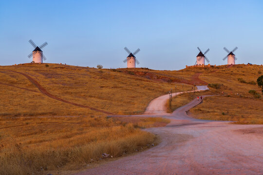 Windmills near Alcazar de San Juan, Toledo, Castilla La Mancha, Spain