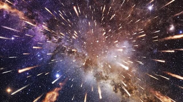 Spectacular Cosmic Explosion: A Stunning Visual Journey Through the Dazzling Colors and Dynamic Energy of a Celestial Event in the Vast Universe