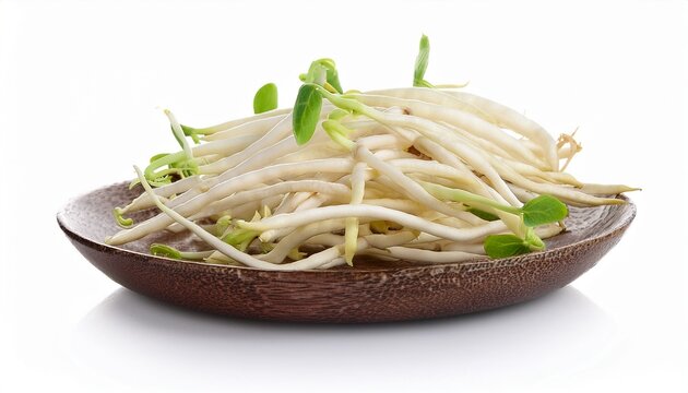 Bean Sprouts On White Background