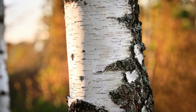 Close Up Of White Birch Tree Bark