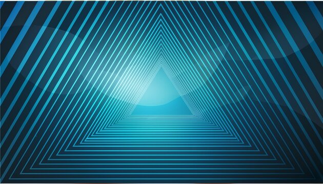 Abstract Triangle Bg With Blue Space
