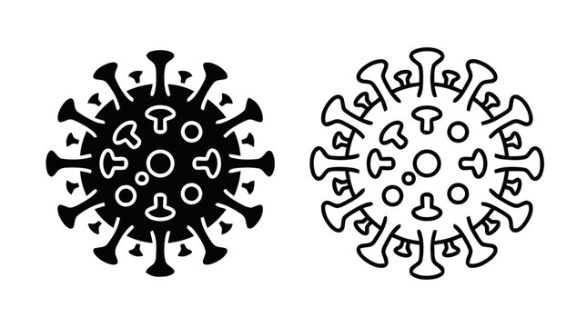 Vector illustration of coronavirus covid19 virus cells icon vector on a transparent background