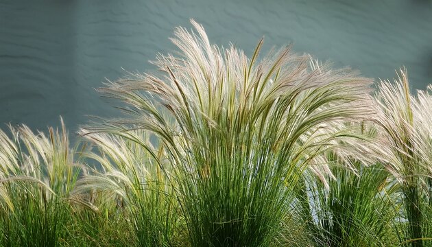Zebra Grass Miscanthus Sinensis Zebrinus Poaceae Perennial Plants