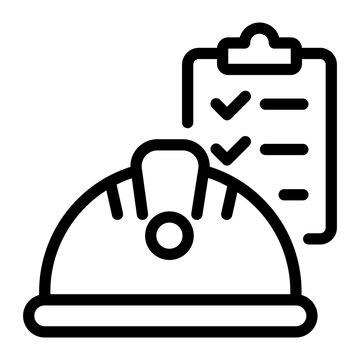 Industrial Safety Safety inspection checklist icon line style