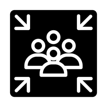 Industrial Safety Emergency assembly point sign icon solid style
