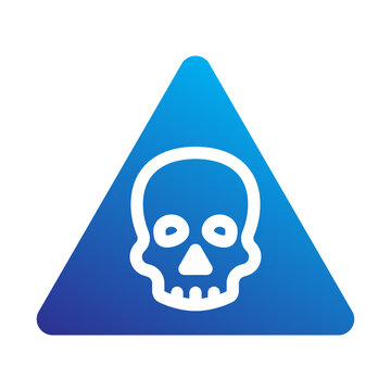 Industrial Safety Toxic chemical danger warning icon solid gradient style