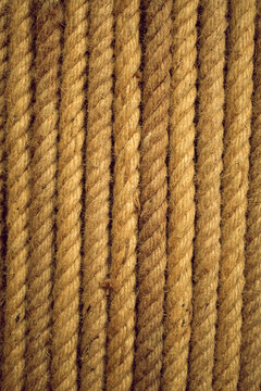 Thick Twisted Natural Fiber Rope Texture