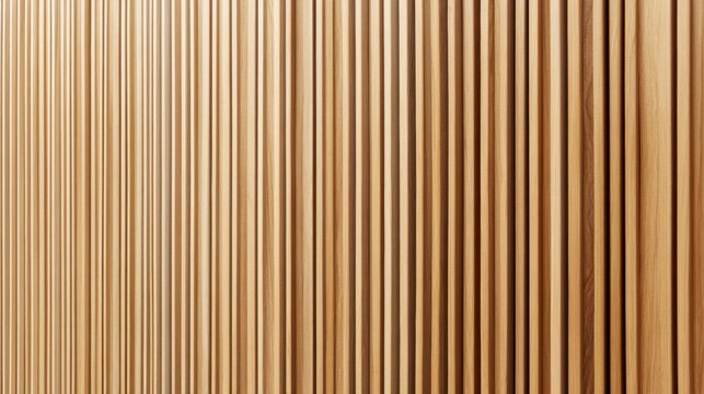 Warm light on vertical wood slats with subtle curves