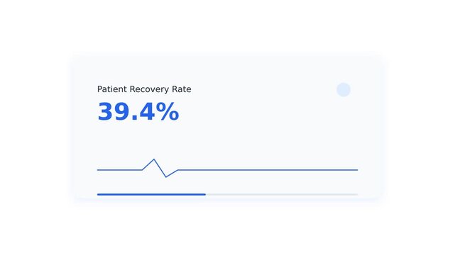 4K Minimalist MedTech Patient Recovery Data Interface Animation